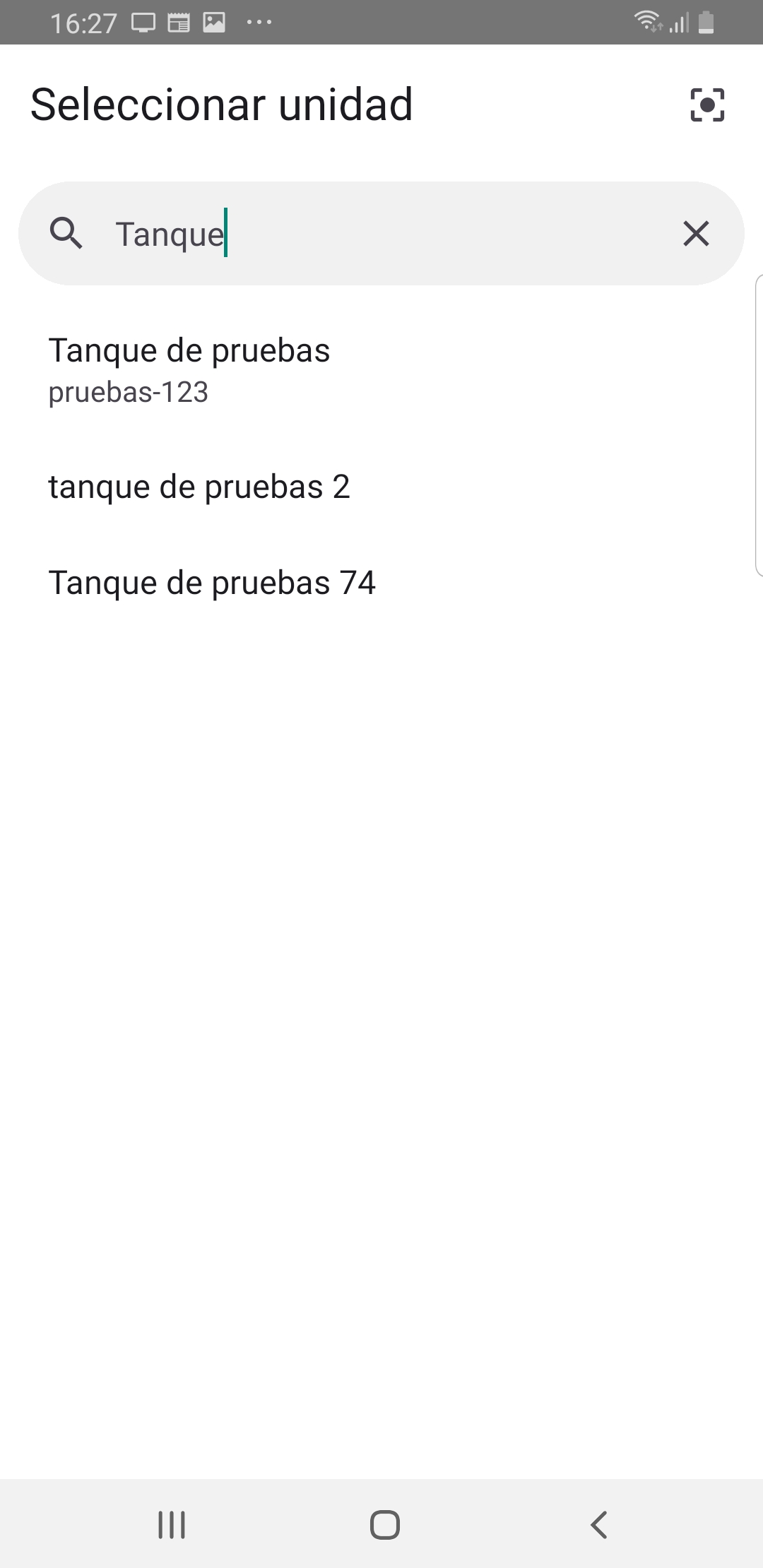 Selección de vehículo
