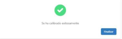 Calibración exitosa