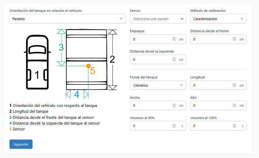 Formulario de calibración