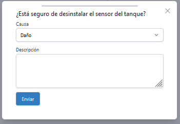 Formulario de desinstalación