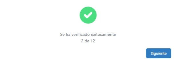 Valor verificado exitosamente