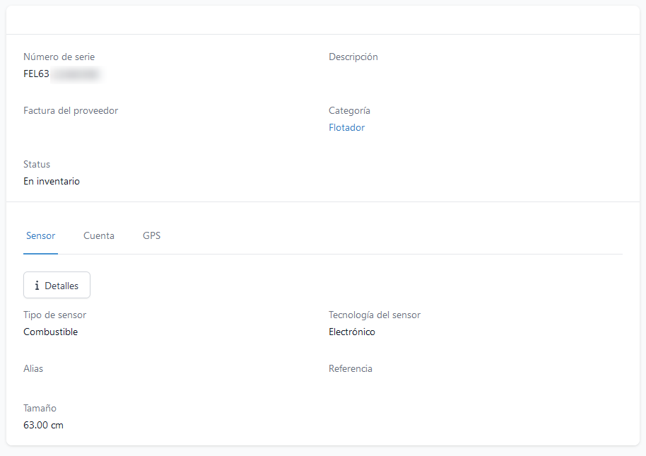 Información adicional del accesorio