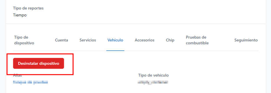 Botón de desinstalar dispositivo