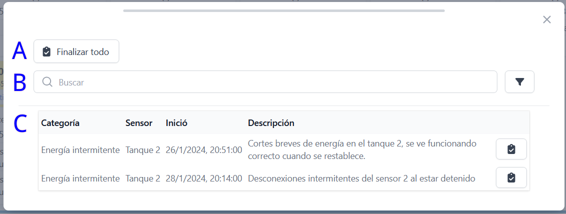 Detalles de diagnóstico