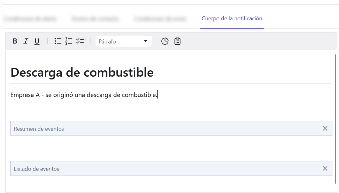 Imagen referente al cuerpo de la notificación
