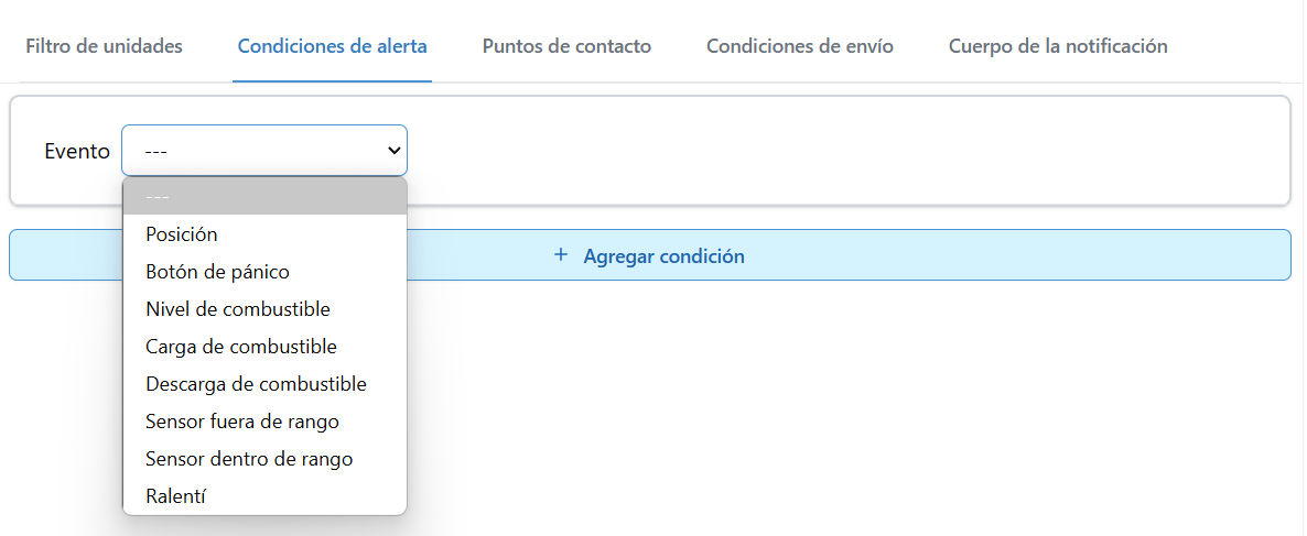 Imagen referente a la selección del evento