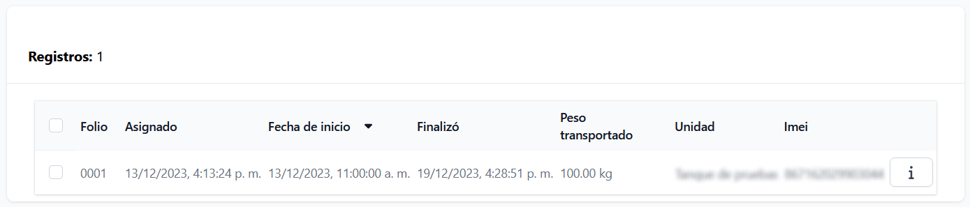 Historial de servicios