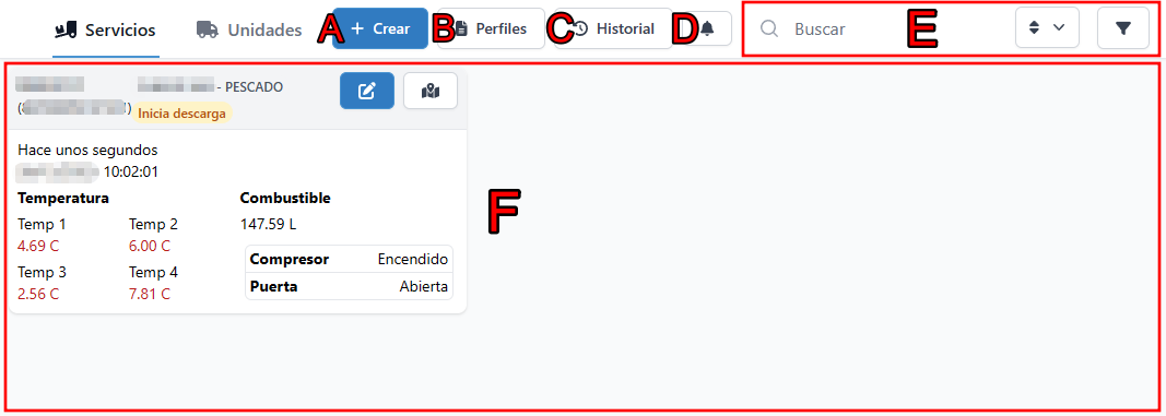 Imagen referente al panel de servicios