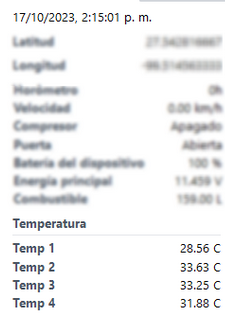 Detalles de temperatura