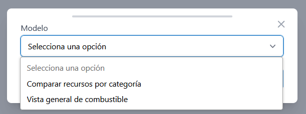 Widgets disponibles de tipo comparativo