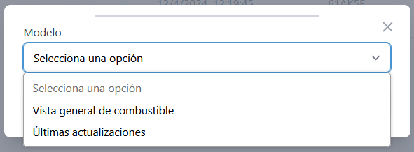 Widgets disponibles de tipo tabla